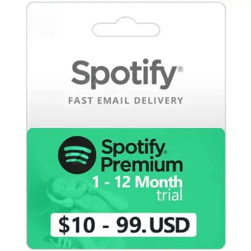 Spotify Prepaid Gift Card 10 USD and Premium Subscription US | Email Delivery